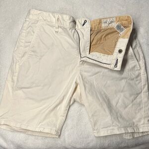 Rag & Bone Cream Men's Flat Front Shorts